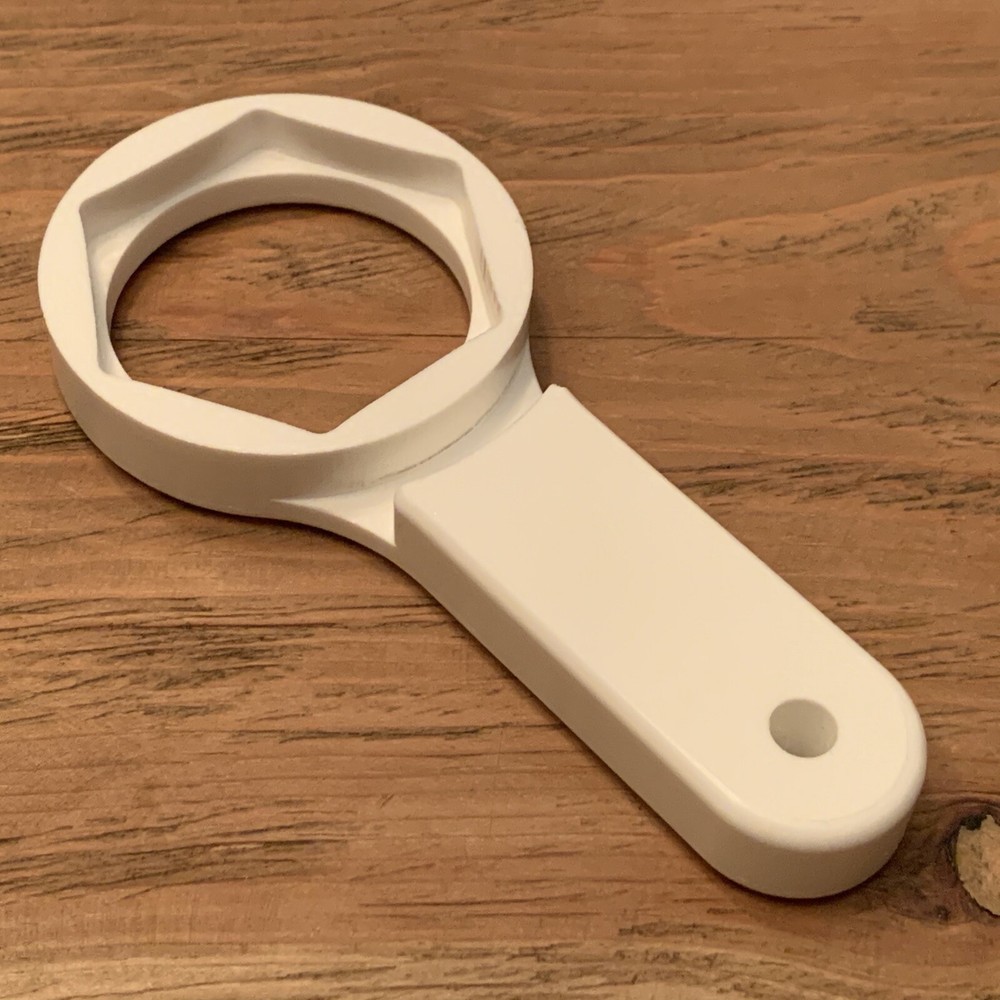 2.5-Inch Wrench (for toilet flush valve nut) - Solid HDPE plastic