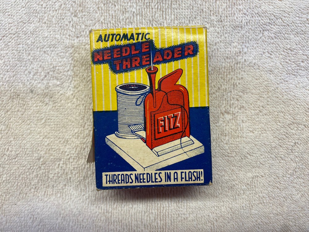 VINTAGE NEEDLE THREADER FITZ AUTOMATIC ORIGINAL BOX WITH INSTRUCTIONS