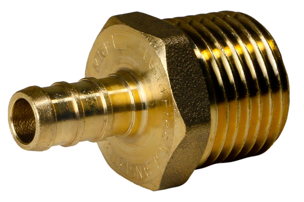 1-25 Pack XFITTING 3/8" Pex B X1/2" MNPT Male Adapter  , Pex B Crimp Fitting