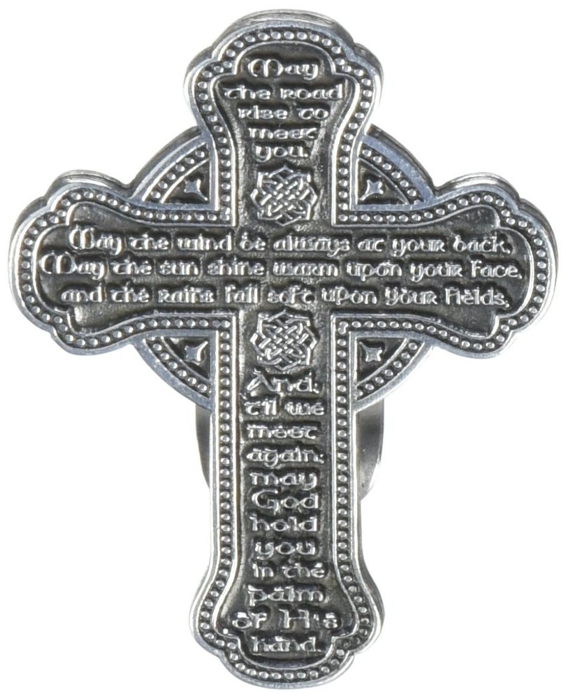 abbey  Ca Gift Auto Visor Clip Irish Prayer Cross