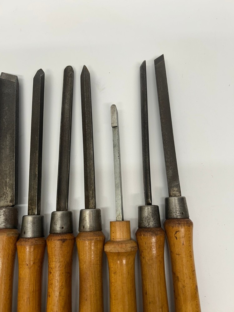 9 Assorted Vtg Chisels Gouges Wood Working Hand Tools Mostly Disston