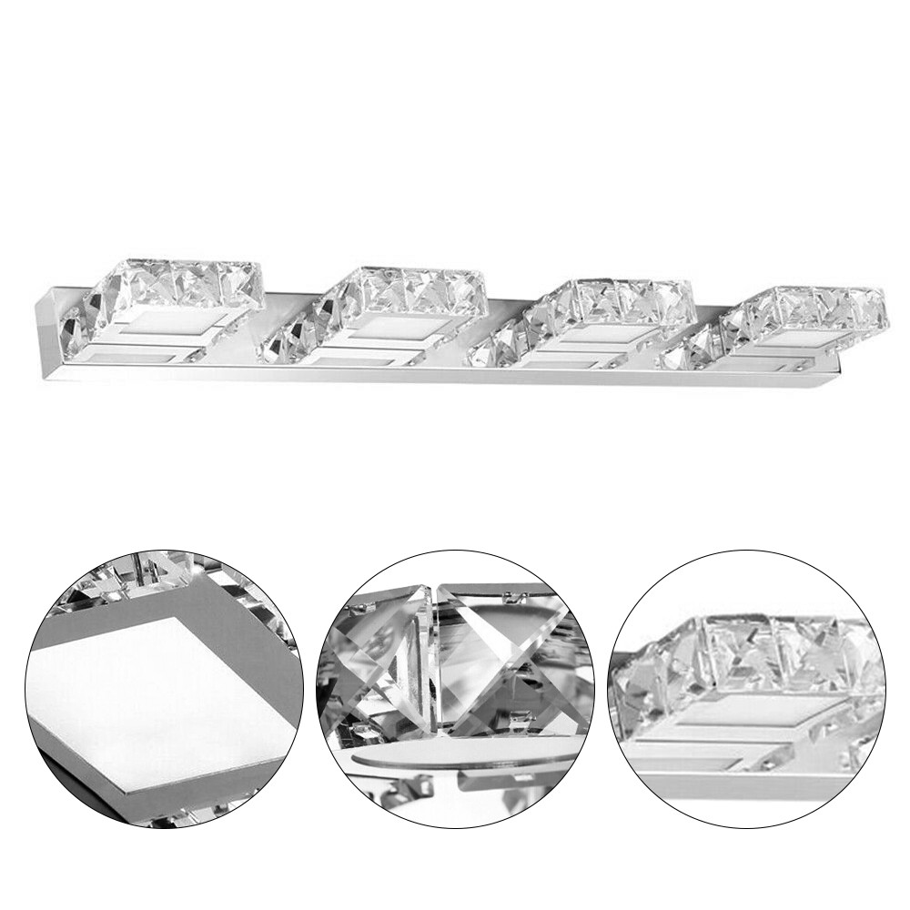 Modern Bathroom Mirror Crystal LED Light Lamp Vanity Light Make-up Wall Sconce
