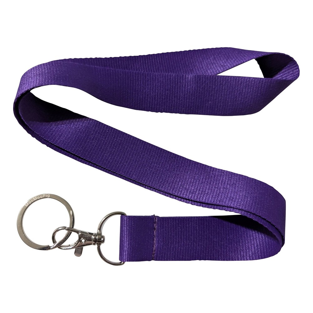 Blank Violet Flat Keychain Lanyard