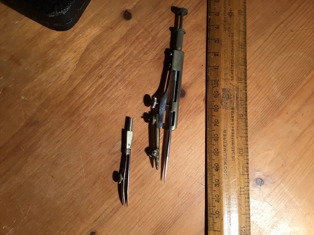 VINTAGE CASED DRAUGHTING COMPASSES