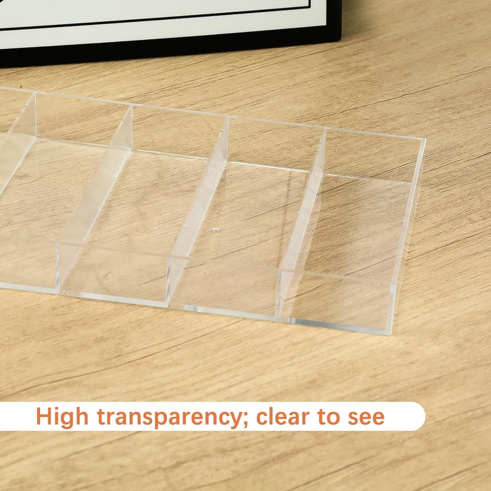 Acrylic Sunglasses Organizer, 6 Slot Clear Eyeglasses Storage Case, Stackable...