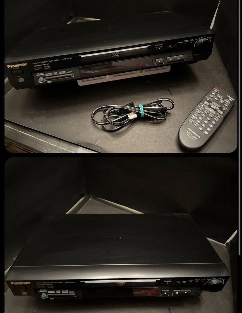 Panasonic DVD-RV31 DVD Player + Remote - TESTED & CLEAN