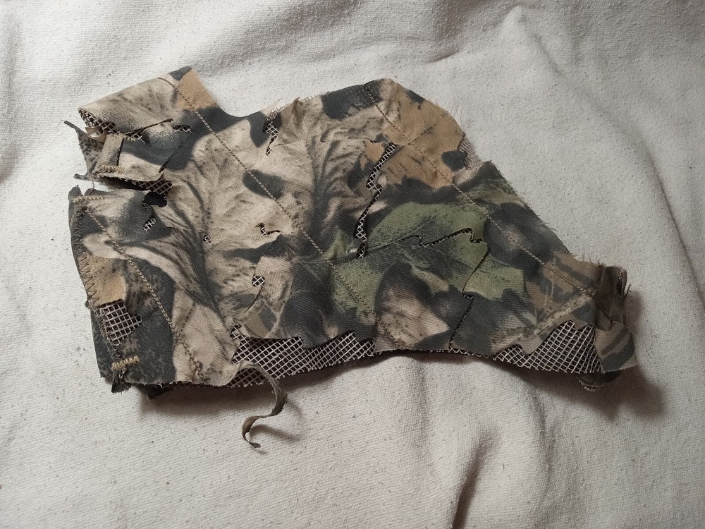 Vintage Mesh Camouflage Leaf Conceal Face Mask