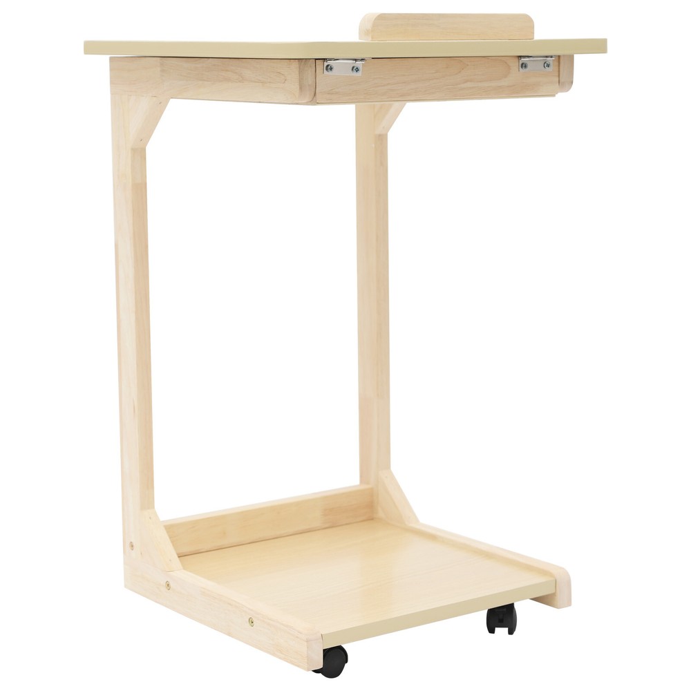 C-Shaped Couch Table Movable Bed/Sofa Side Table Adjustable Angle TV Tray Table