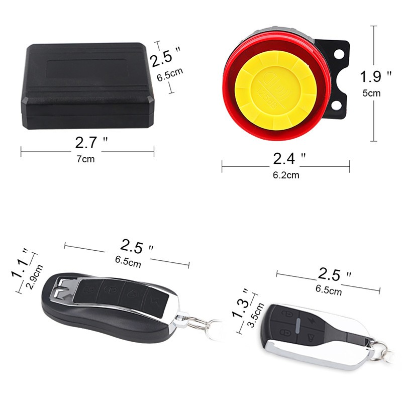 Security Alarm System Anti-Theft Remote Control Engine Start Motorcycle Scooter