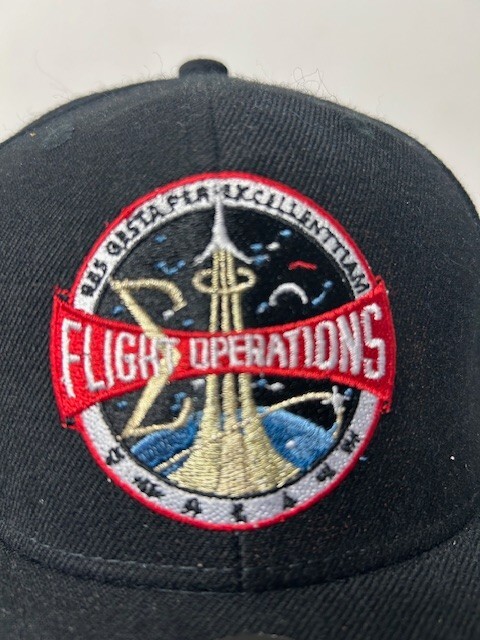 Field Grade Skylab NASA Flight Operations Strapback Adjustable Hat Black
