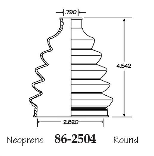 Outer CV Axle Boot for Toyota Corolla 2014-2019