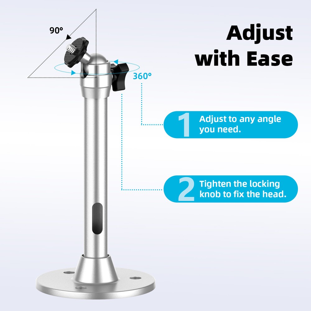 Adjustable Projector Stand - Aluminum Hanger for Wall & Ceiling LCD Installation