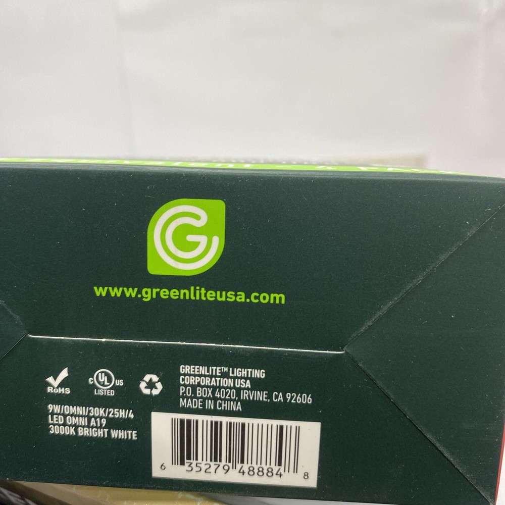 4 Pack 5000K DAYLIGHT 60W Equivalent Using 9W LED Indoor Non-Dimmable Bulbs