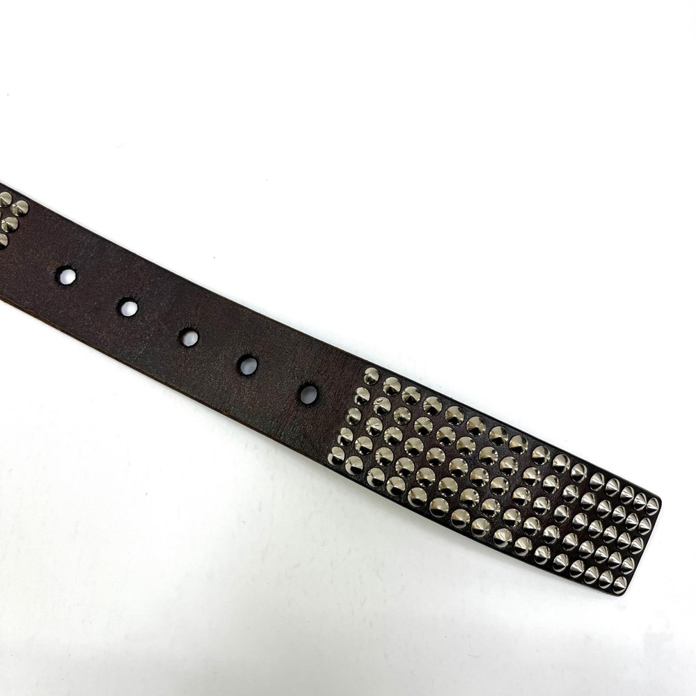 Htc 5 Row Pyramid Studs Belt Brown Size 36