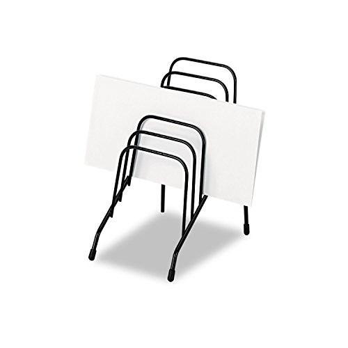 Step File Junior Wire Organizer Rack, 6 Sections, Black (72613)