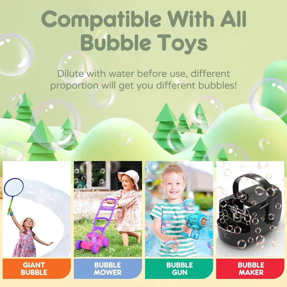 Bubble Solution Refill 33.8 OZ Bubble Concentrate Solution for Bubble Machine...