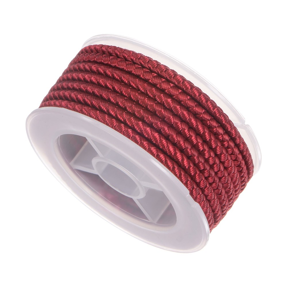 Nylon Thread 4mm 3.2m String for DIY Craft Dark Red