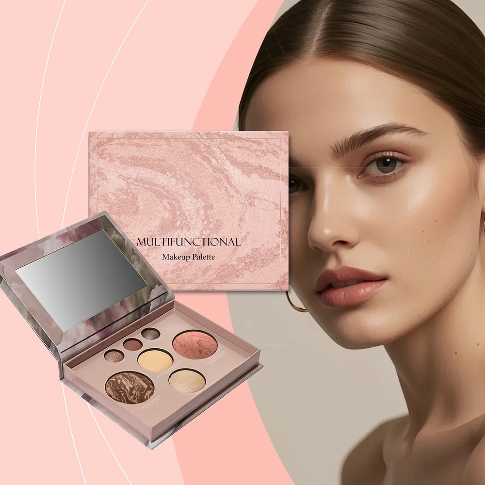 Multi Functional Makeup Pallet – Eyeshadow Contouring Blush Highlight Use 💄