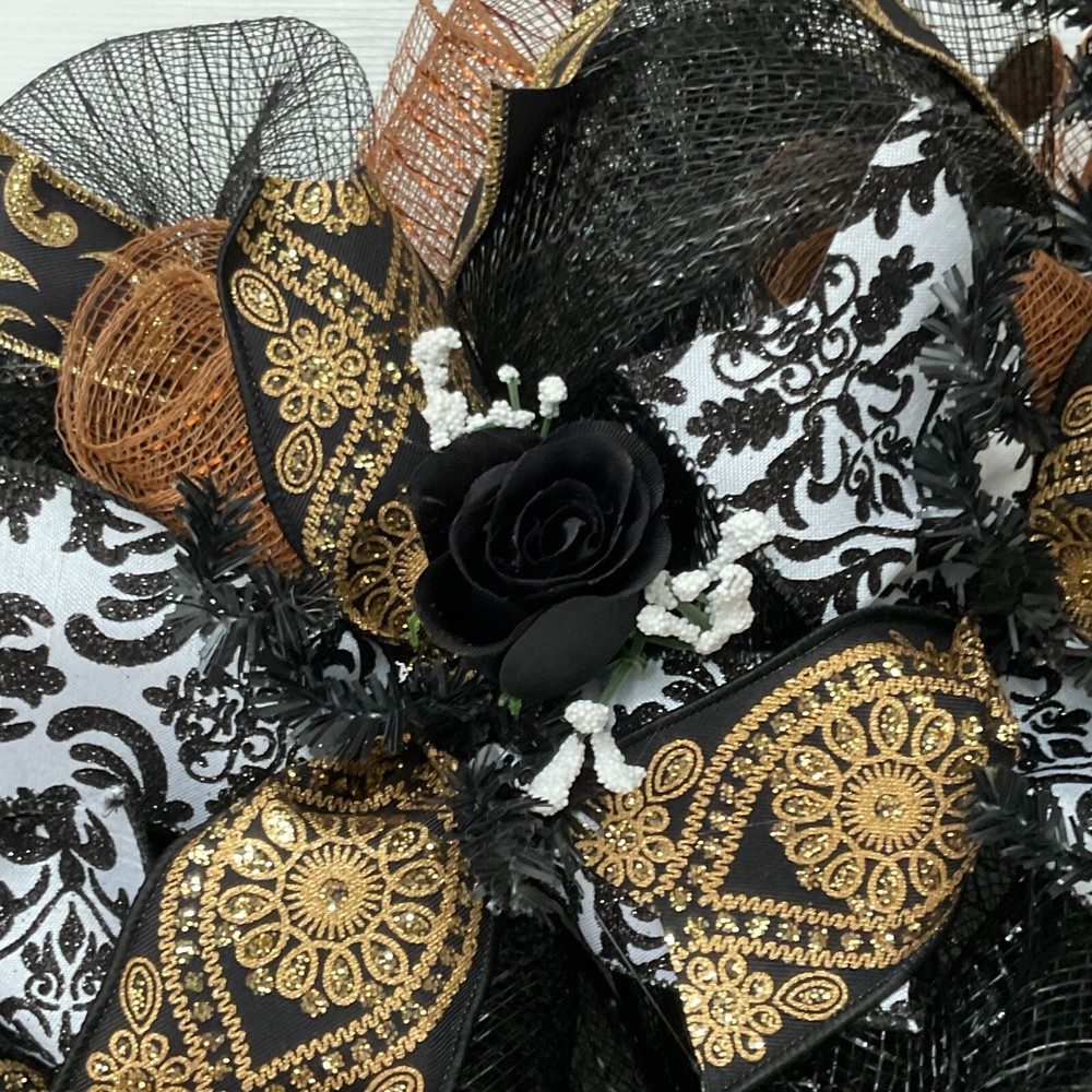 Tarot Card Halloween Wreath Handmade Deco Mesh