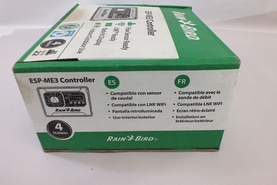 Rainbird ESP - ME3 Controller 4 Zone Stations Sprinkler In Box