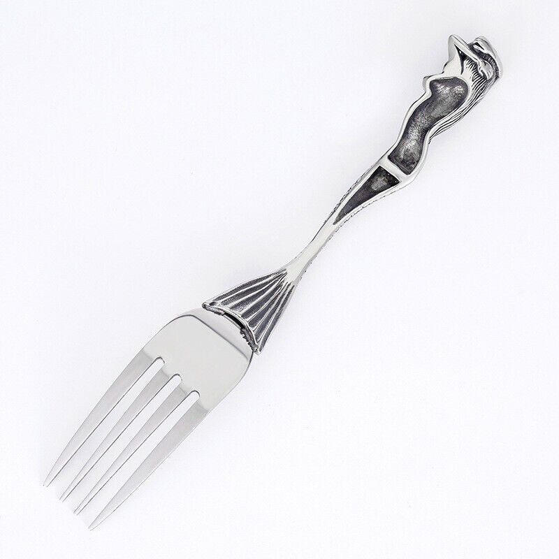 Stainless Mermaid Angel Skull Skeleton Spoon Fork Dinnerware Set Tableware Gift