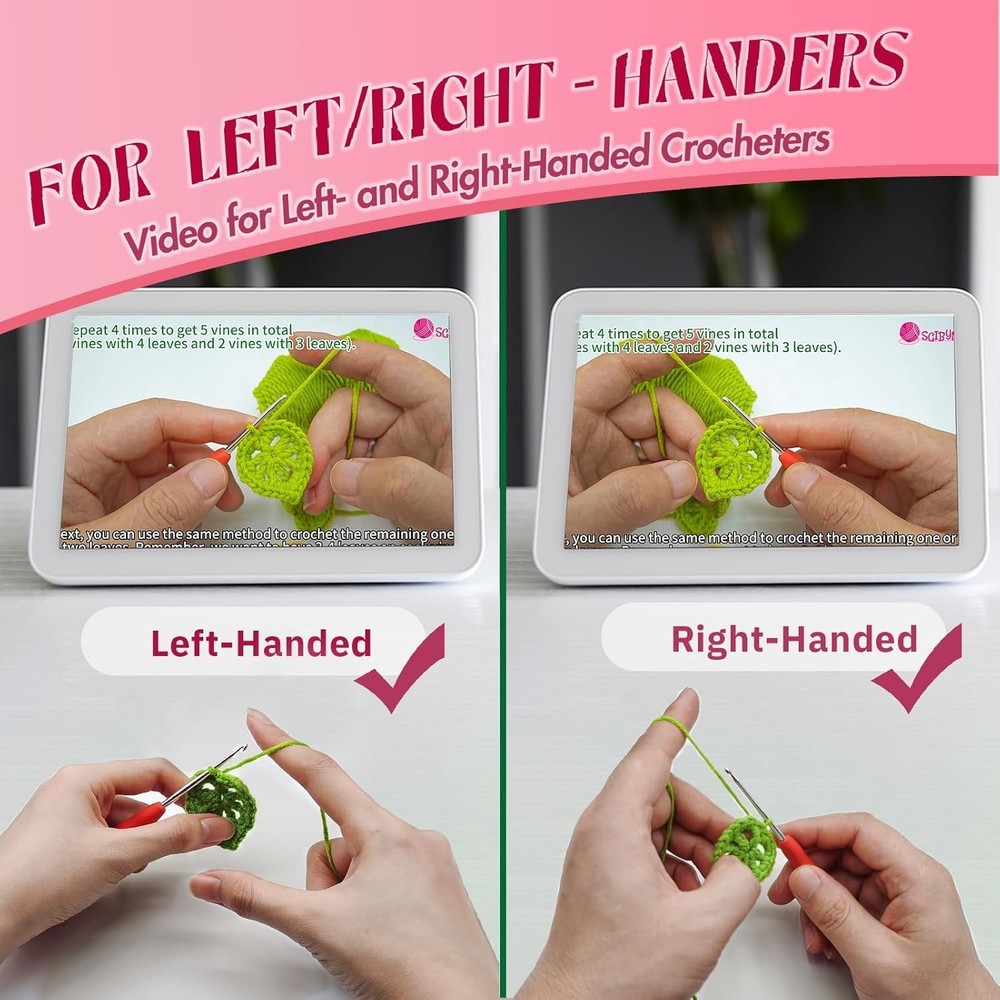 Crochet Kit for Advanced Beginners with Step-by-Step Video Tutorials, Granny Squ