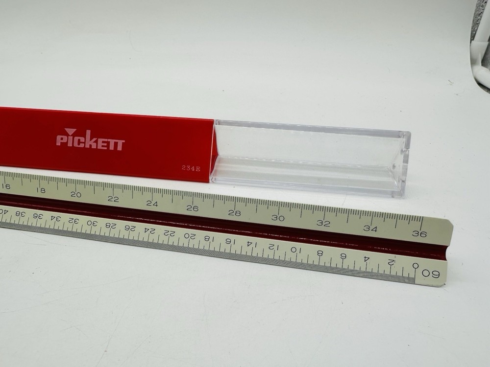 Pickett Architecture Scale 234-E Drafting Drawing Ruler 3 Sided 234E Engineer