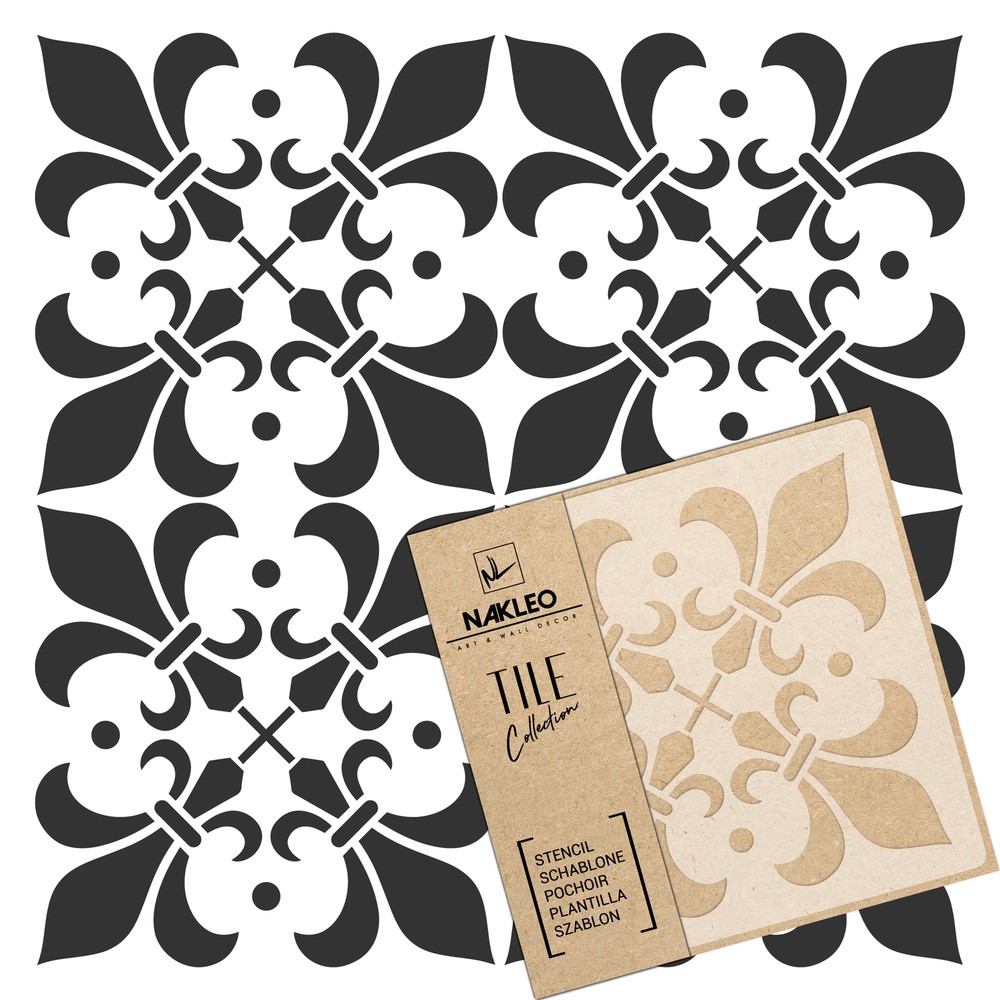 ALMADA Tile reusable PLASTIC Stencil // Moroccan Geometric // Floor Wall