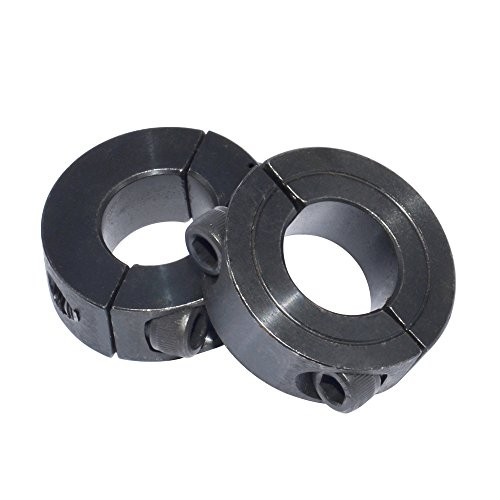 Double Split Shaft Collar Bore Width 1/2 Inch Oxide 1" Double Split Clamp-On
