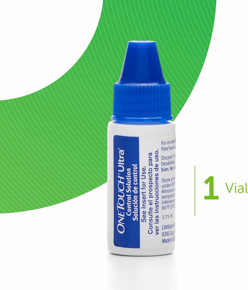 Blood Glucose Meter Control Solution for Test Strips 0.126 fl oz