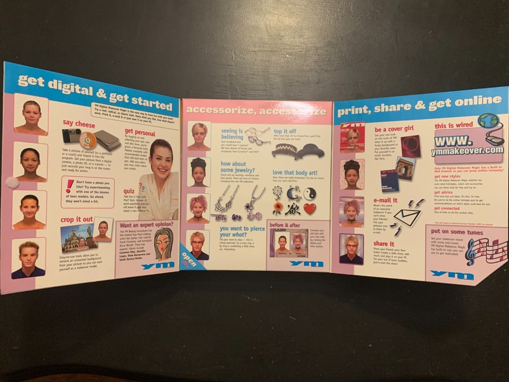 Young & Modern YM Digital Makeover Magic 1999 MGI Software For Windows 95/98