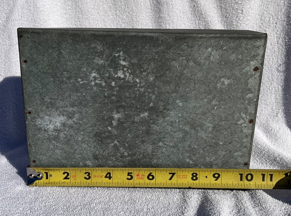 Vintage Galvanized Sheet Metal Handmade Toolbox Tool Tray