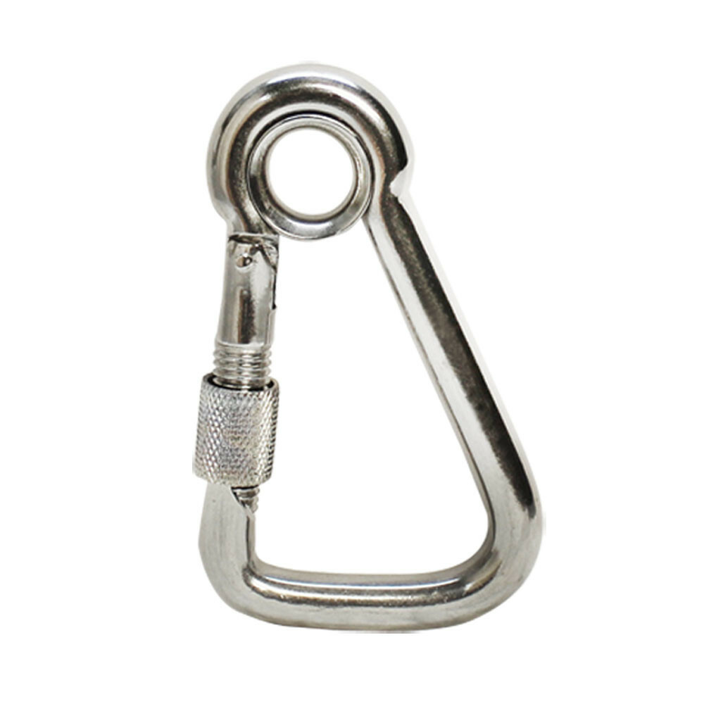 Marine SS Angle Spring Snap Hook With Eyelet & Screw 1/4" to 3/8" - Pack 5