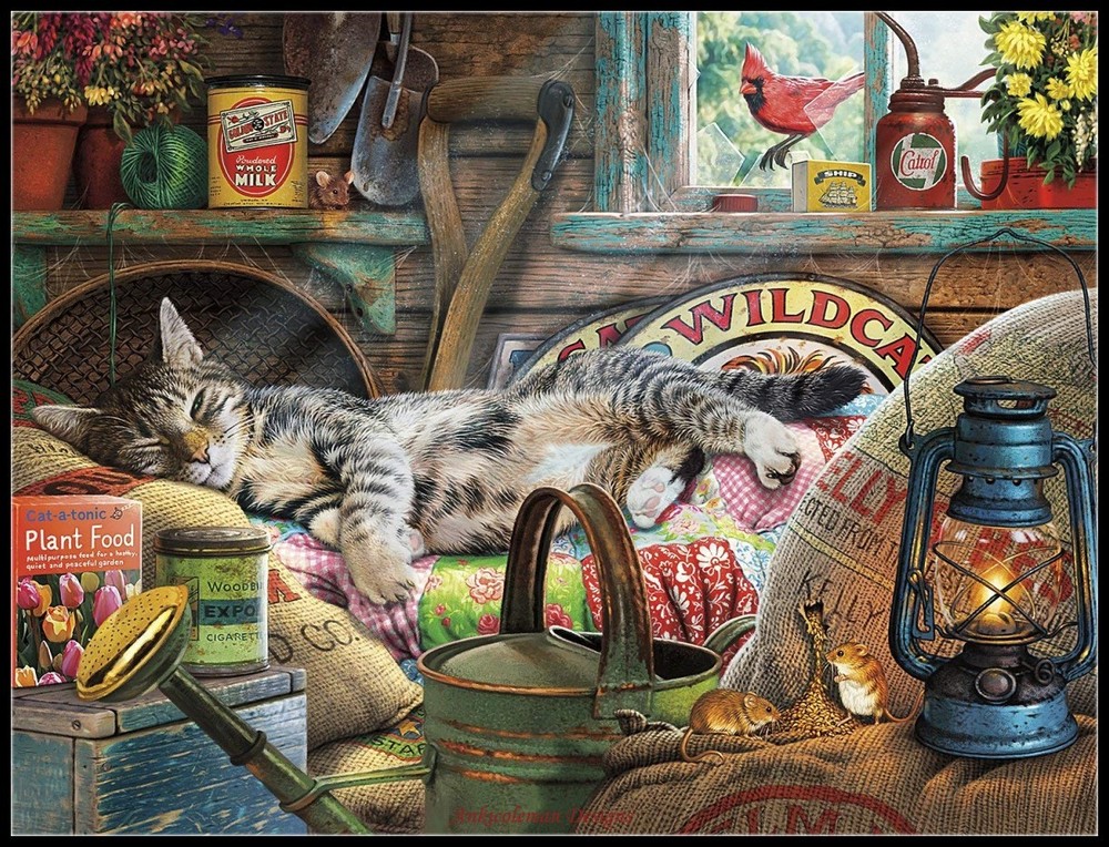 Counted Cross Stitch Kits  Needlework Crafts DIY Chart- Laid-Back Tom