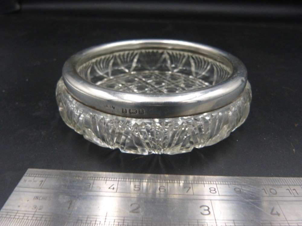 Sterling Silver and Crystal Dish
