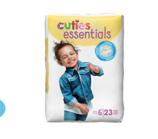 2 - Cuties Essentials Diapers Size 6 35+ lbs 23 Pack