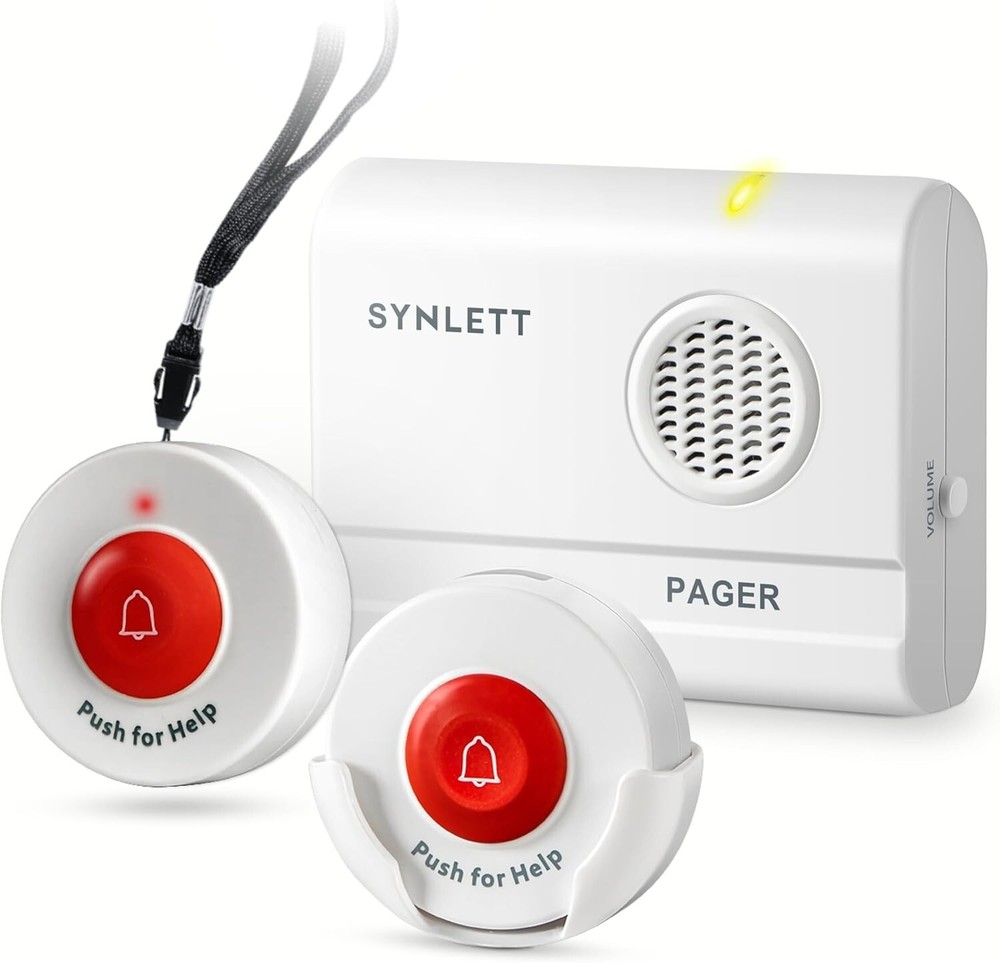Elderly Call Button with 500ft Range - Wireless Pager Alert System & Receiver