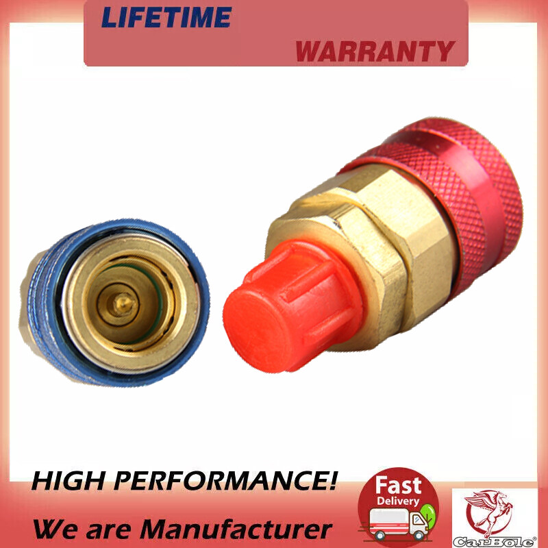 2X A/C Air Conditioning Quick Coupler Adapter High Low Manifold Connector Tool