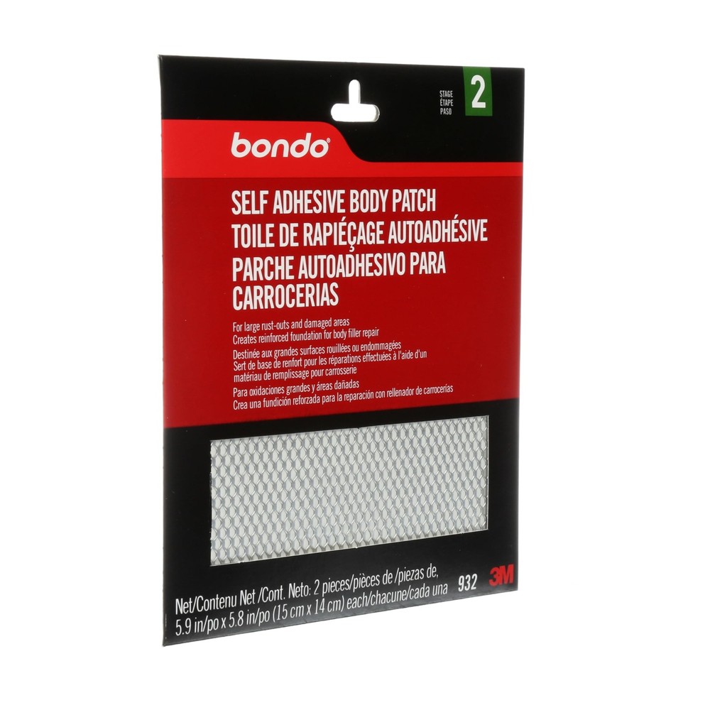 Bondo Self-Adhesive Body Patch, For Large Rust-Outs and Pack, Metallic