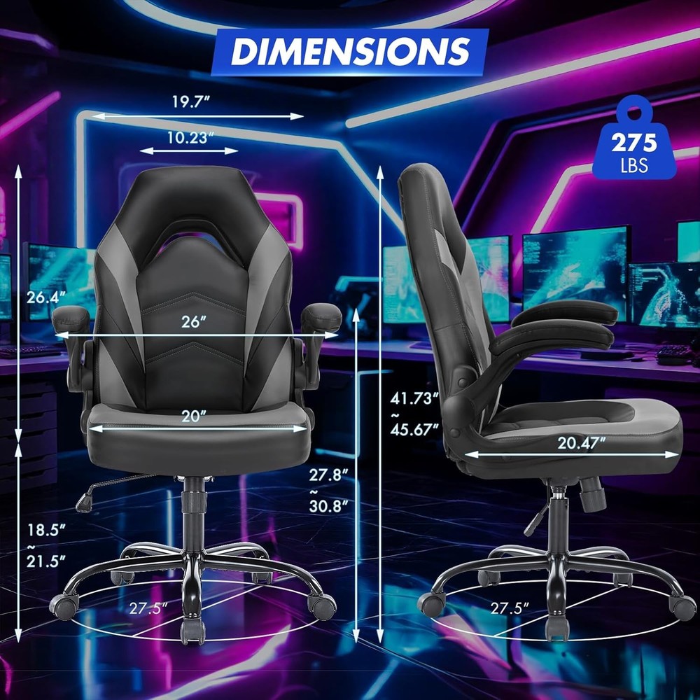 Computer Gaming Desk Chair - Ergonomic Office Executive Adjustable Swivel Task