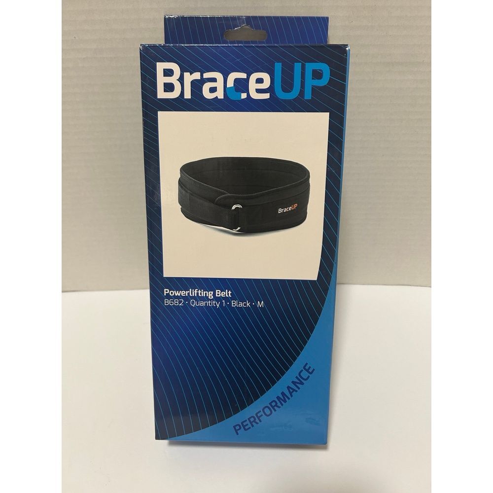 Braceup Powerlifting Belt Black Medium B682