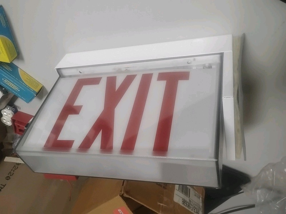 NEW KENALL XMCB/E409608 Red Letter Exit Sign. New
