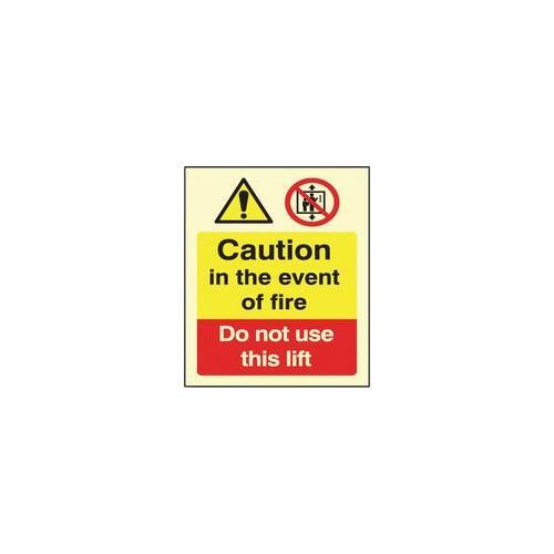 RT05701 Fire Sign Do Not Use Plastic Hard Lift 11213E