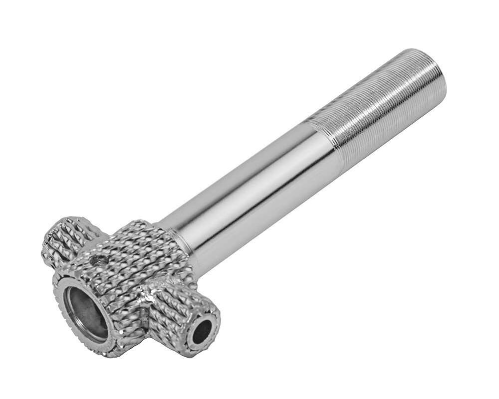 Twisted Spring Fork Steering Tube 22.2 5 1/2 Chrome.