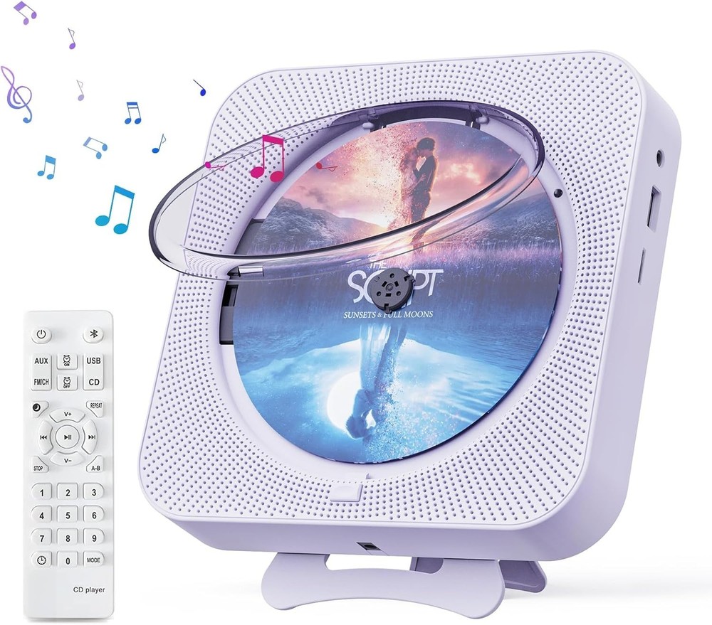 Portable CD Player with Bluetooth Desktop CD Player for Home CD Music Players...