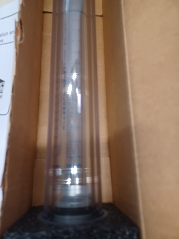 0 to 4 GPH Pump Calibration Column, Glass with CPVC End Caps 250ML-GL-CPVC