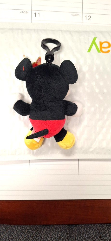 2019 TY Beanie Babies Collection - Mickey Mouse - Plastic Key Clip - NEVER USE