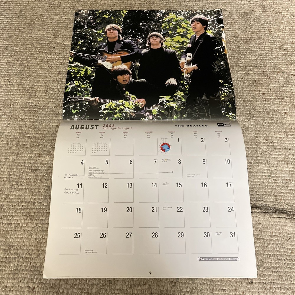 The Beatles 2002 Faces Calendar