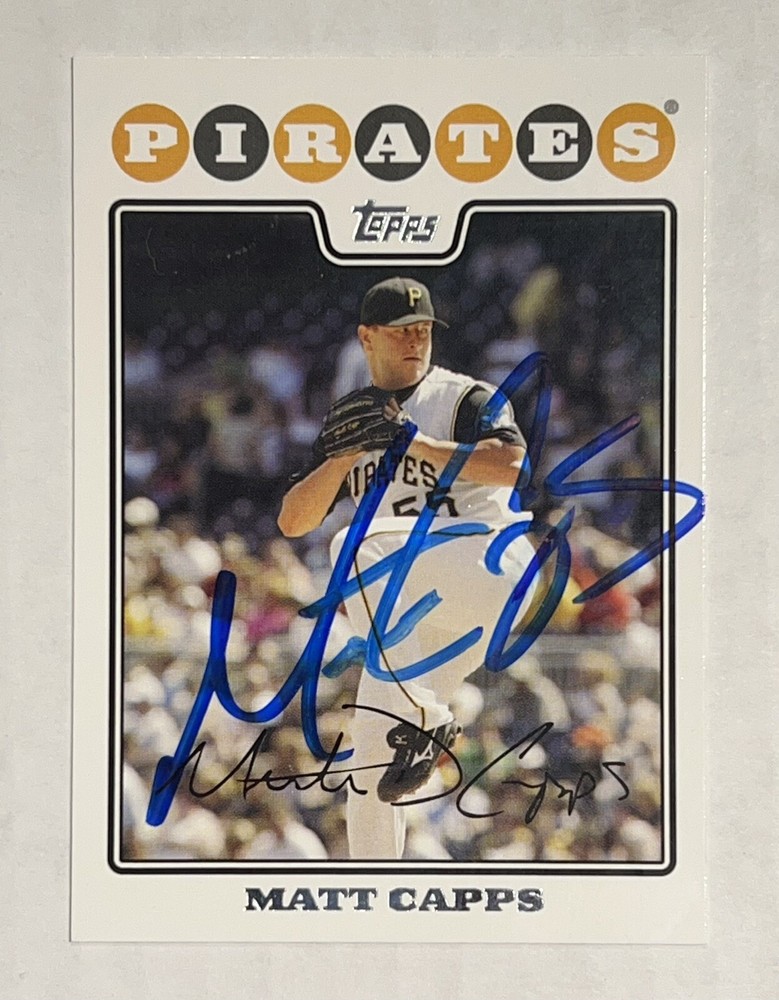Matt Capps  SIGNED AUTOGRAPH 2008 Topps Card Pittsburgh Pirates