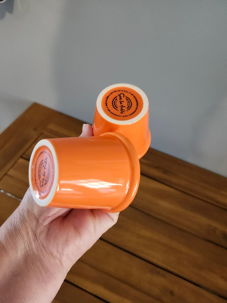 Sur la Table Stoneware mini cup / ramikins, orange, 2.5"